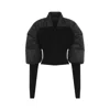 Rick Owens Bouchon Padded-panel Wool Jacket In Black
