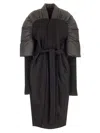 Rick Owens Duvetina Long Coat Crafted In Black