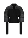 Rick Owens Bouchon Padded-panel Wool Jacket In Black
