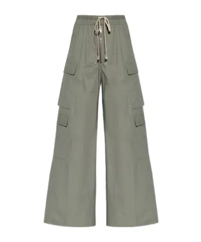 Rick Owens Dwarstring Cargo Trousers In Gray