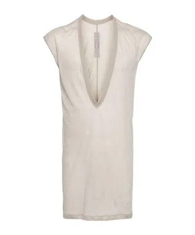 Rick Owens Dylan T Cotton Tank Top In White