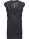 Rick Owens Dylan V Neck Cotton T-shirt In Black
