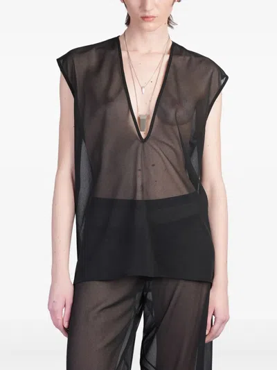 Rick Owens Dylan Top In Black