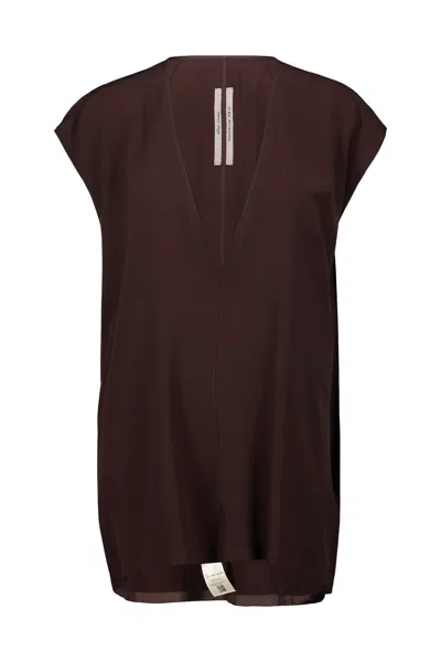 Rick Owens Dylan Top Clothing In Brown | ModeSens