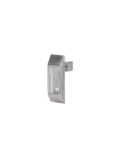 Rick Owens Earrings "crystal Beveled" In Silver