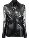 Rick Owens Asymmetrisches Easy Top Mit Drapierung In Silver