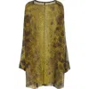 Rick Owens Eclipse Silk Tunic In Acid/black