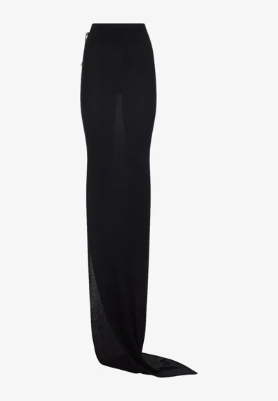 RICK OWENS EDFU ASYMMETRIC MAXI SKIRT