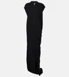 Rick Owens Velvet Cap-sleeve Caftan In Black