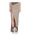Rick Owens Edfu Denim Skirt In Gray