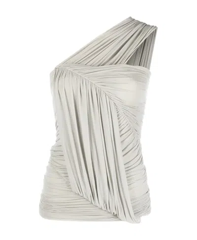 Rick Owens Edfu Draped Blouse In White