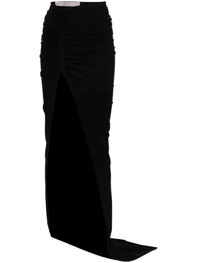 Rick Owens Asymmetric High-waist Skirt In Black