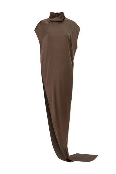 Rick Owens Edfu High-neck Dress In Brown | ModeSens