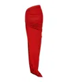 Rick Owens Edfu Gathered-detail Maxi Skirt In Red