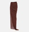 Rick Owens Burgundy Edfu Maxi Skirt In Red