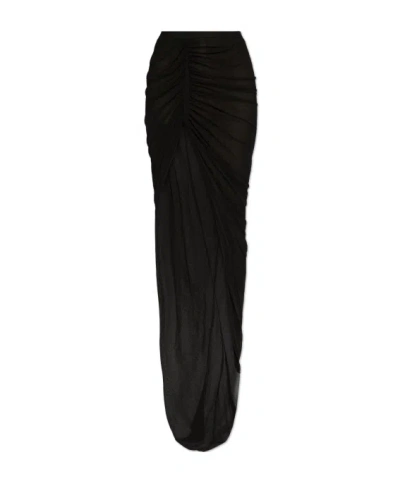 Rick Owens Edfu Maxi Skirt In Black