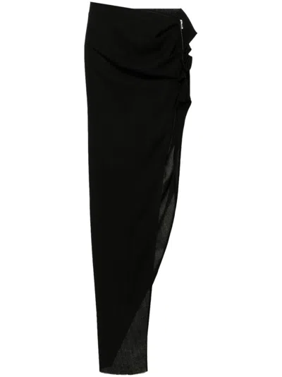 Rick Owens Edfu Maxi Skirt In Black