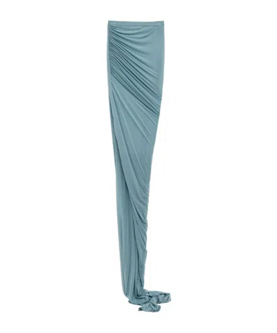 Rick Owens Edfu Maxi Skirt In Blue