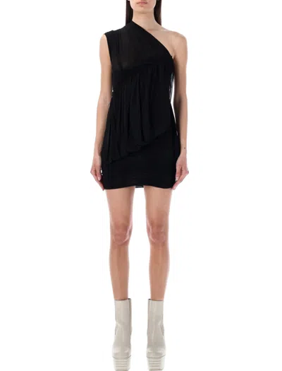 Rick Owens Edfu Draped Mini Dress Female Blackfemale