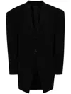 Rick Owens Edfu Single-breasted Coat In Black