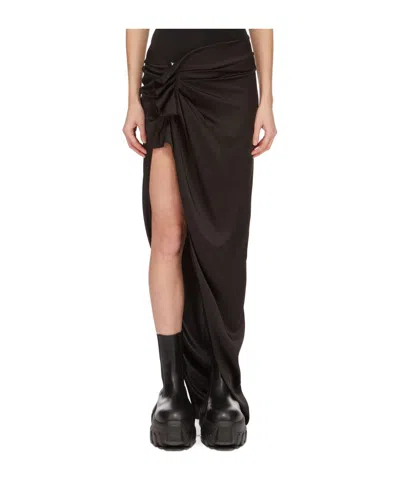 Rick Owens Edfu Skirt In Black
