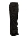 Rick Owens Edfu Skirt In Cupro Skirts Black In Black