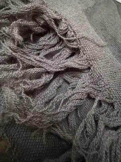 Pre-owned Rick Owens Edfu S/s 23 - Pashmina Scarf - Dust In Gray