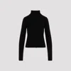 Rick Owens Womens Black Headon Double Lupetto High Neck Cashmere-blend Jumper In Black
