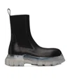 Rick Owens Beatle Bozo Leather Ankle Boots In Black