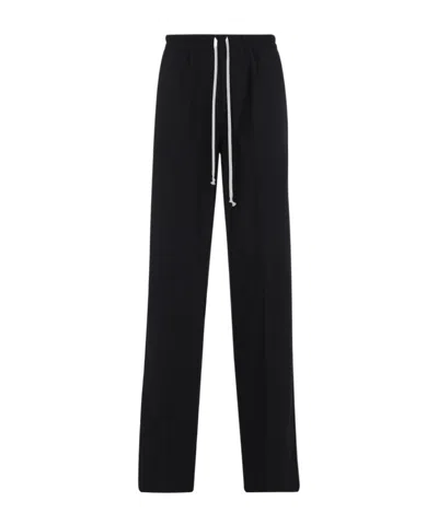 Rick Owens Elastic Waist Casual Pants In Black