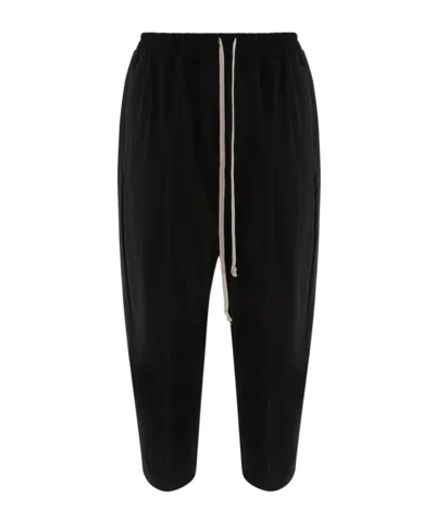Rick Owens Elastic Waist Casual Pants In Black
