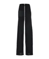 Rick Owens Black Wide Leg Pants In Tech Fabric Woman In Black