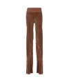 Rick Owens Elastic Waist Casual Pants In Brown