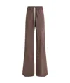Rick Owens High Waist Wide Leg Trousers In Brown