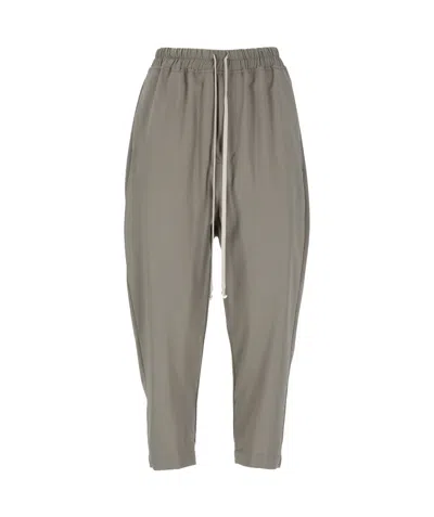 Rick Owens Elastic Waist Casual Pants In Gray