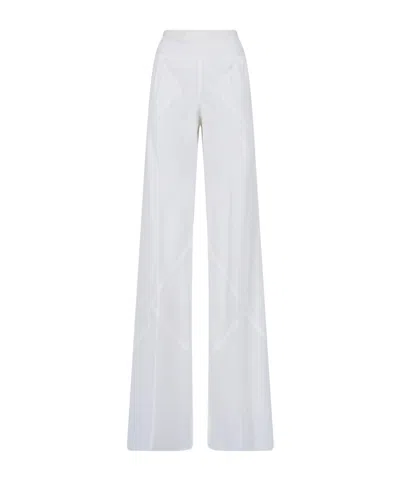 Rick Owens Elastic Waist Casual Pants In White