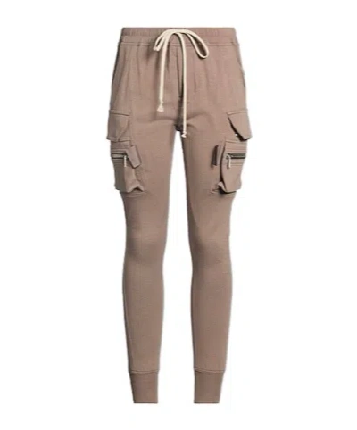 Rick Owens Elastic Waist Casual Sweatpants In Brown