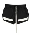 Rick Owens Fog Washed Charmeuse Boxer Shorts In Black