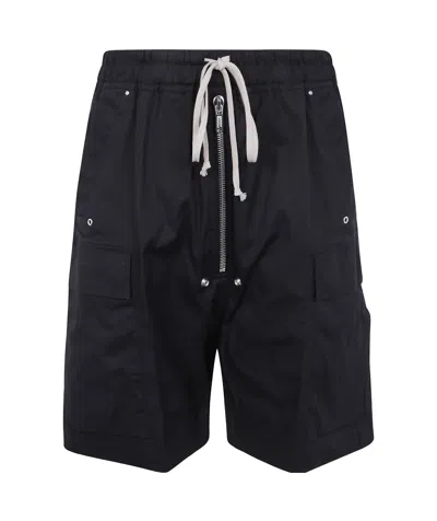 Rick Owens Elastic Waist Shorts In Gray