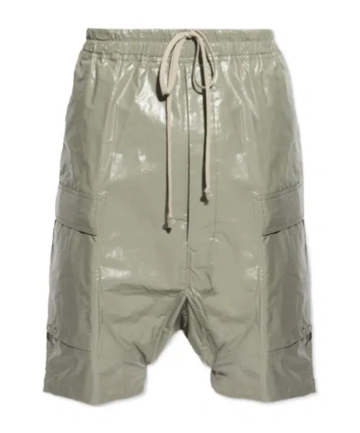 Rick Owens Cotton Bermuda Shorts In Green