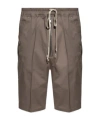 Rick Owens Relaxed Fit Bermuda Shorts With Adjustable Waistband In Green