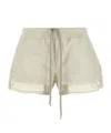 Rick Owens Womens Dinge Fog Contrast-panel Leather Boxer Shorts In Nude