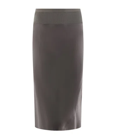 Rick Owens Elastic Waist Skirt In Black