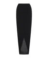 Rick Owens Soft Pillar Asymmetric Wrap Long Skirt In Black