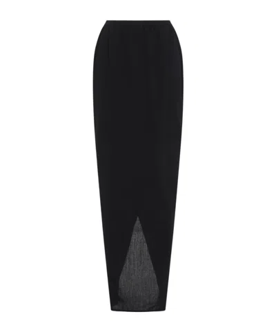 Rick Owens Elastic Waist Skirt In Black