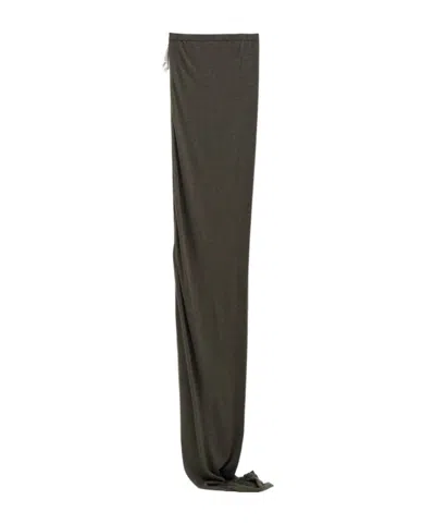 Rick Owens Elastic Waist Skirt In Black