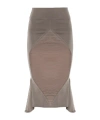 Rick Owens Elastic Waist Skirt In Gray