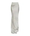 Rick Owens Elastic Waist Skirt In Metallic