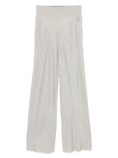Rick Owens Elastic-waist Straigh-leg Trousers In White