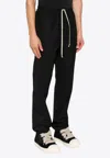 Rick Owens Elastic-waistband Slim Pants In Black